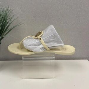 Tory Burch Cream Mini Miller Jelly Thong Sandals - Size 10